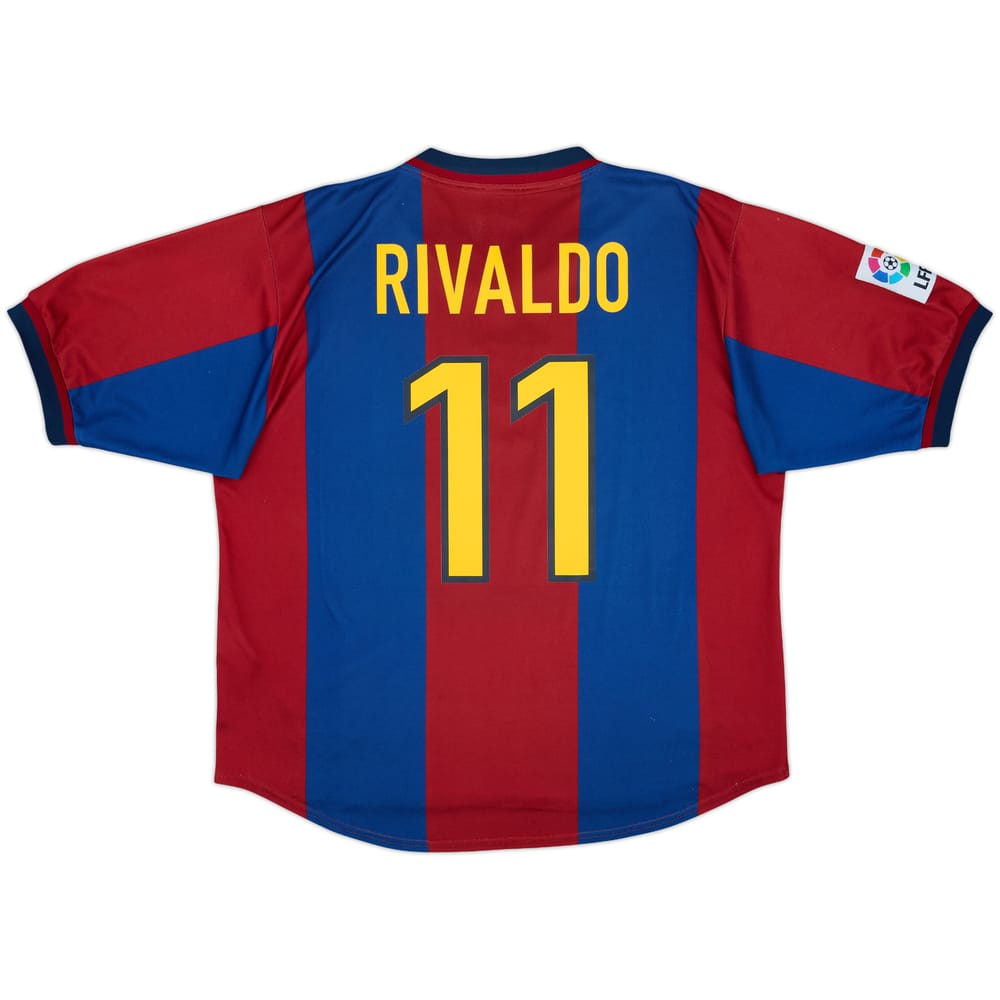 1998-00 Barcelona Home Shirt Rivaldo #11 - 8/10 - (XL)
