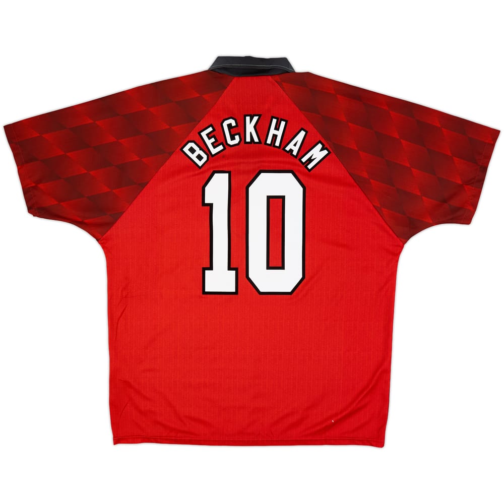 1996-98 Manchester United Home Shirt Beckham #10 - 7/10 - (XL)