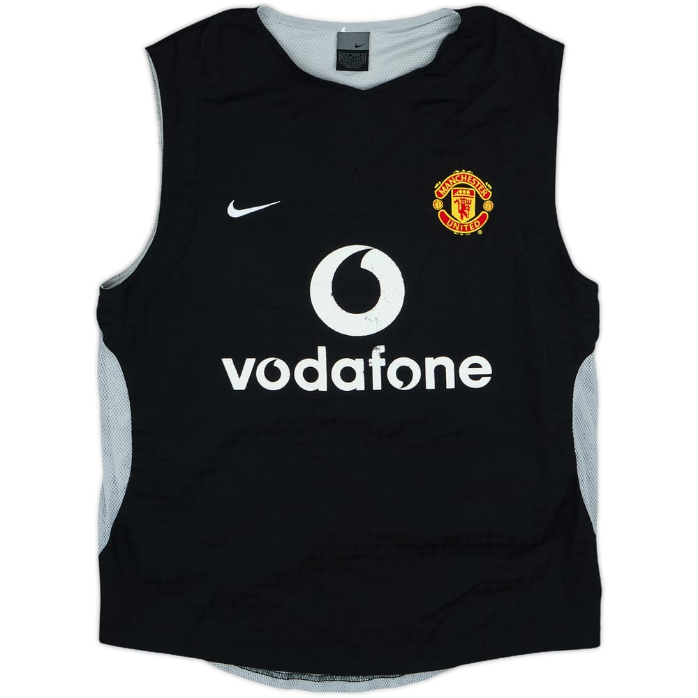 2003-04 Manchester United Player Issue Nike Training Vest - 5/10 - (S)