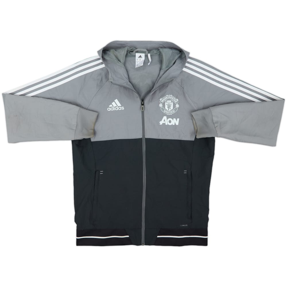 2017-18 Manchester United adidas Hooded Track Jacket - 7/10 - (M)