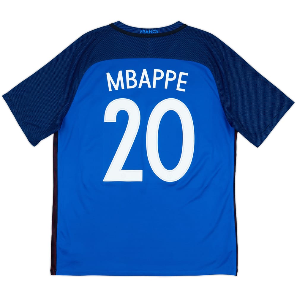 2016-17 France Home Shirt Mbappe #20 - 8/10 - (L)