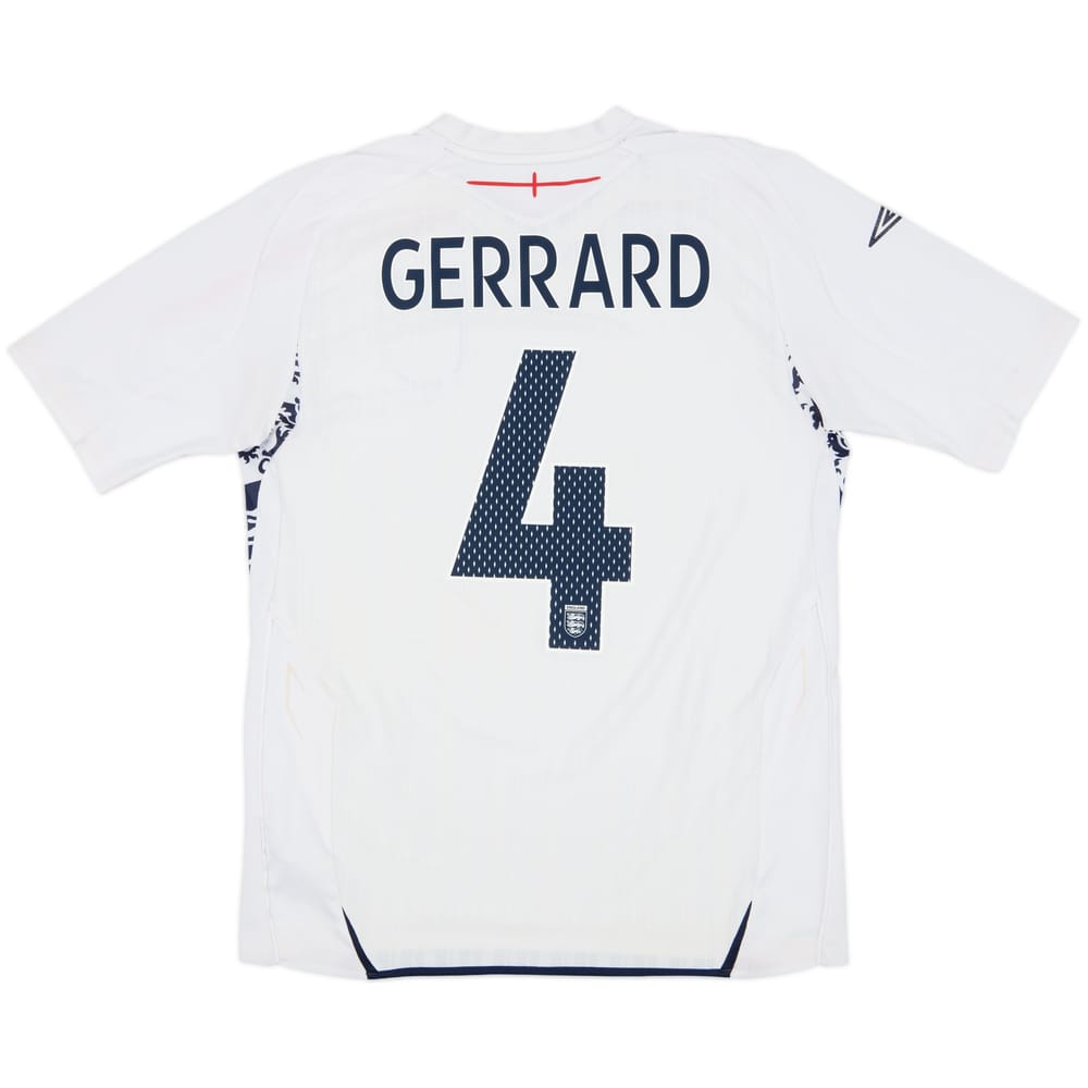 2007-09 England Home Shirt Gerrard #4 - 5/10 - (M)