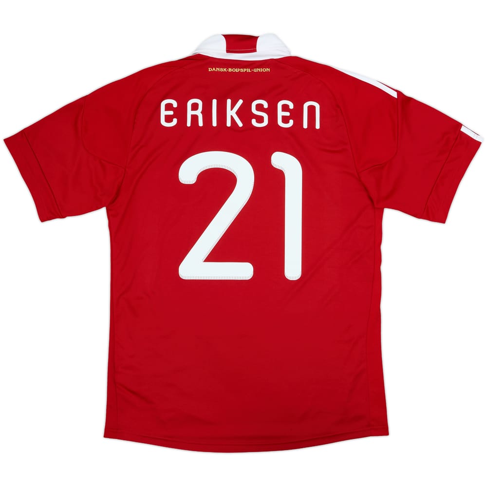 2010-11 Denmark Home Shirt Eriksen #21 - 8/10 - (M)