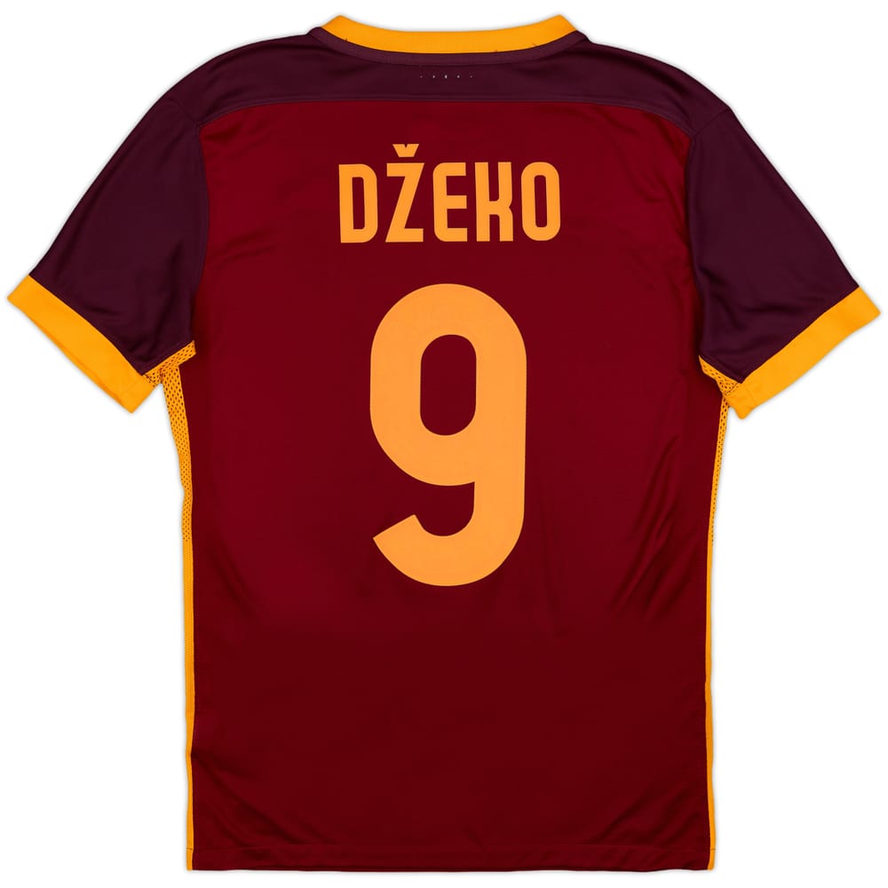 2015-16 Roma Authentic Home Shirt Dzeko #9 - 9/10 - (M)