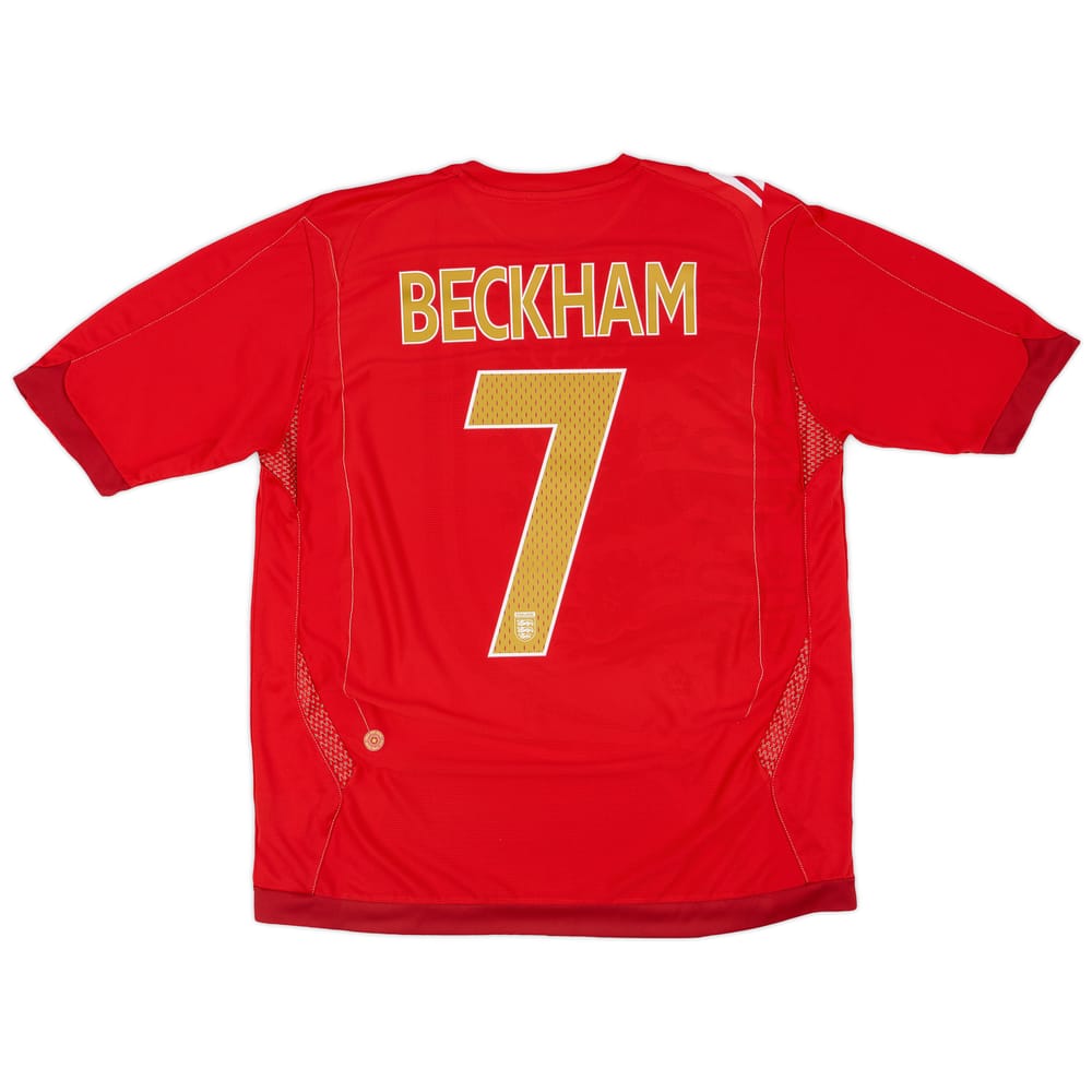 2006-08 England Away Shirt Beckham #7 - 7/10 - (L)