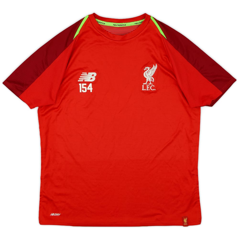 2018-19 Liverpool New Balance Player Issue Training Shirt #154 - 8/10 - (L.Boys)