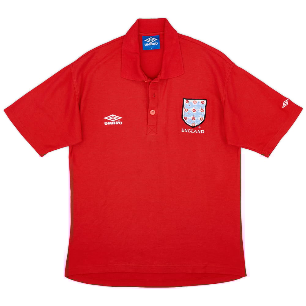 1995-97 England Umbro Polo Shirt - 9/10 - (L)