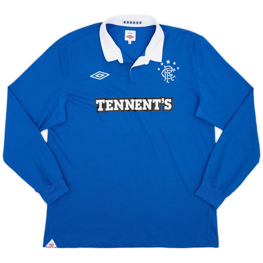 2011-12 Rangers Home L/S Shirt - 9/10 - (XL)