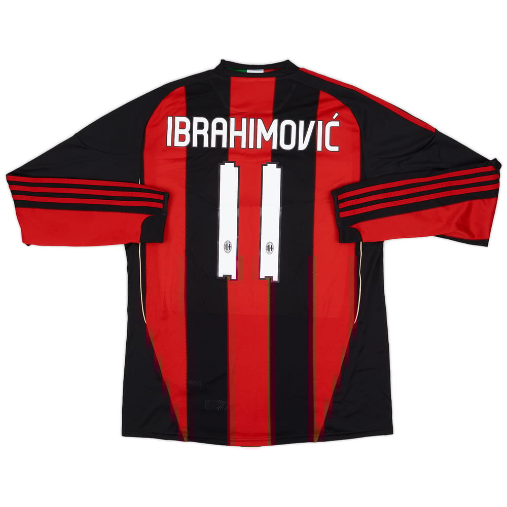 2010-11 AC Milan Home L/S Shirt Ibrahimovic #11 (L)