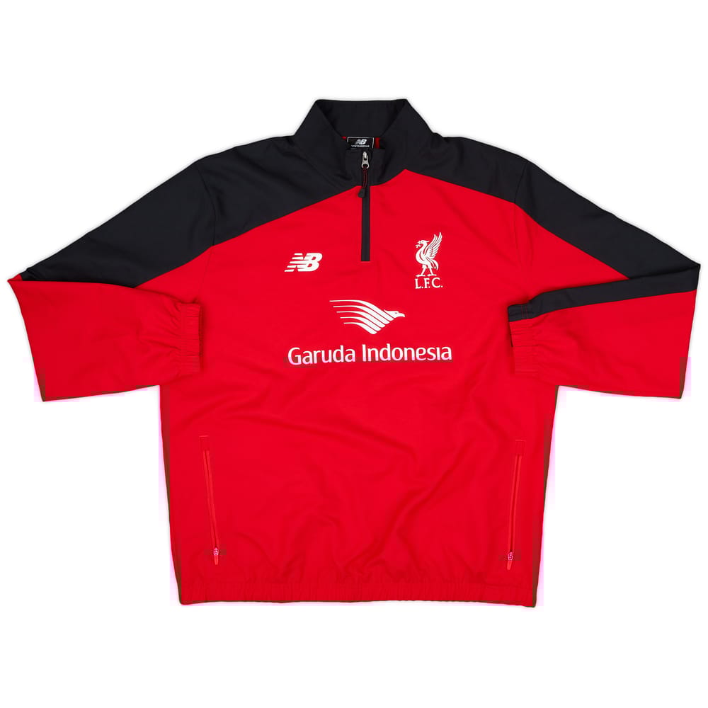 2015-16 Liverpool New Balance 1/4 Zip Training Top - 9/10 - (L)
