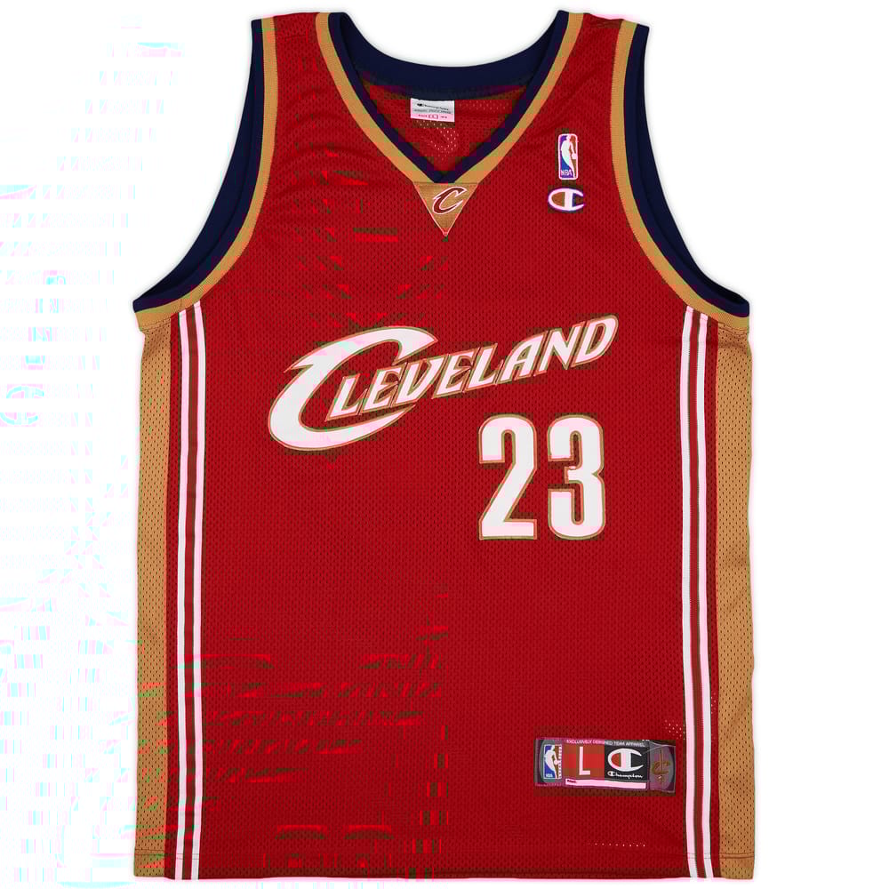 2003-10 Cleveland Cavaliers James #23 Champion Authentic Away Jersey - 8/10 - (L)