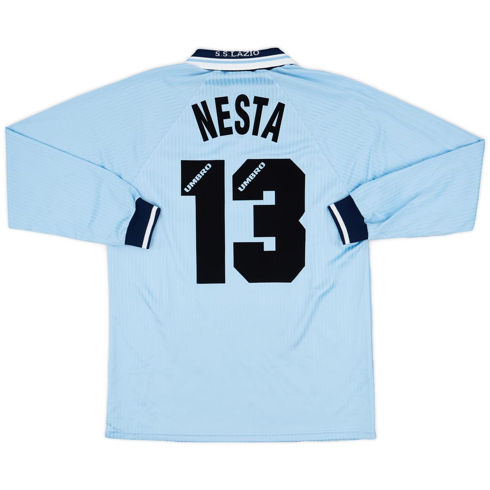 1996-97 Lazio Home L/S Shirt Nesta #13 - 7/10 - (L)