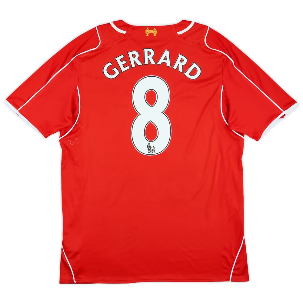 2014-15 Liverpool Home Shirt Gerrard #8 - 5/10 - (L)