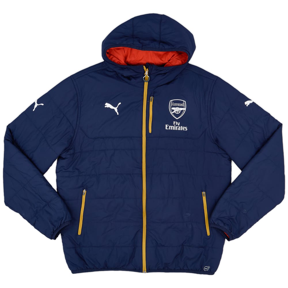 2014-15 Arsenal Puma Reversible Padded Bench Coat - 9/10 - (XXL)