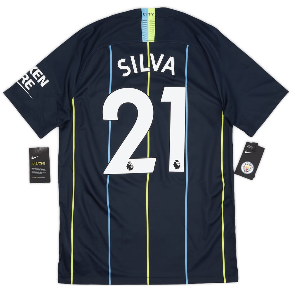 2018-19 Manchester City Away Shirt Silva #21 (S)