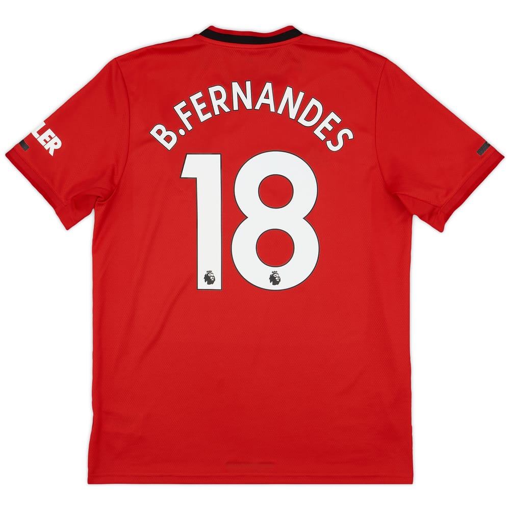2019-20 Manchester United Signed Home Shirt B.Fernandes #18 - 9/10 - (L)