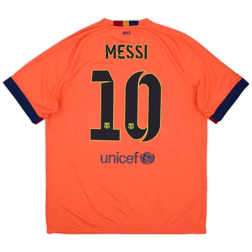 2014-15 Barcelona Away Shirt Messi #10 - 7/10 - (XL)