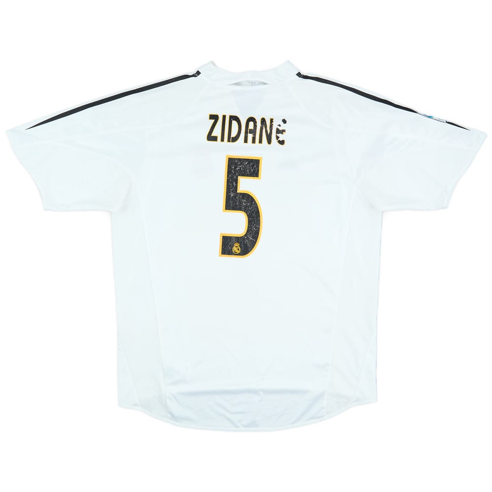 2004-05 Real Madrid Home Shirt Zidane #5 - 5/10 - (XL)