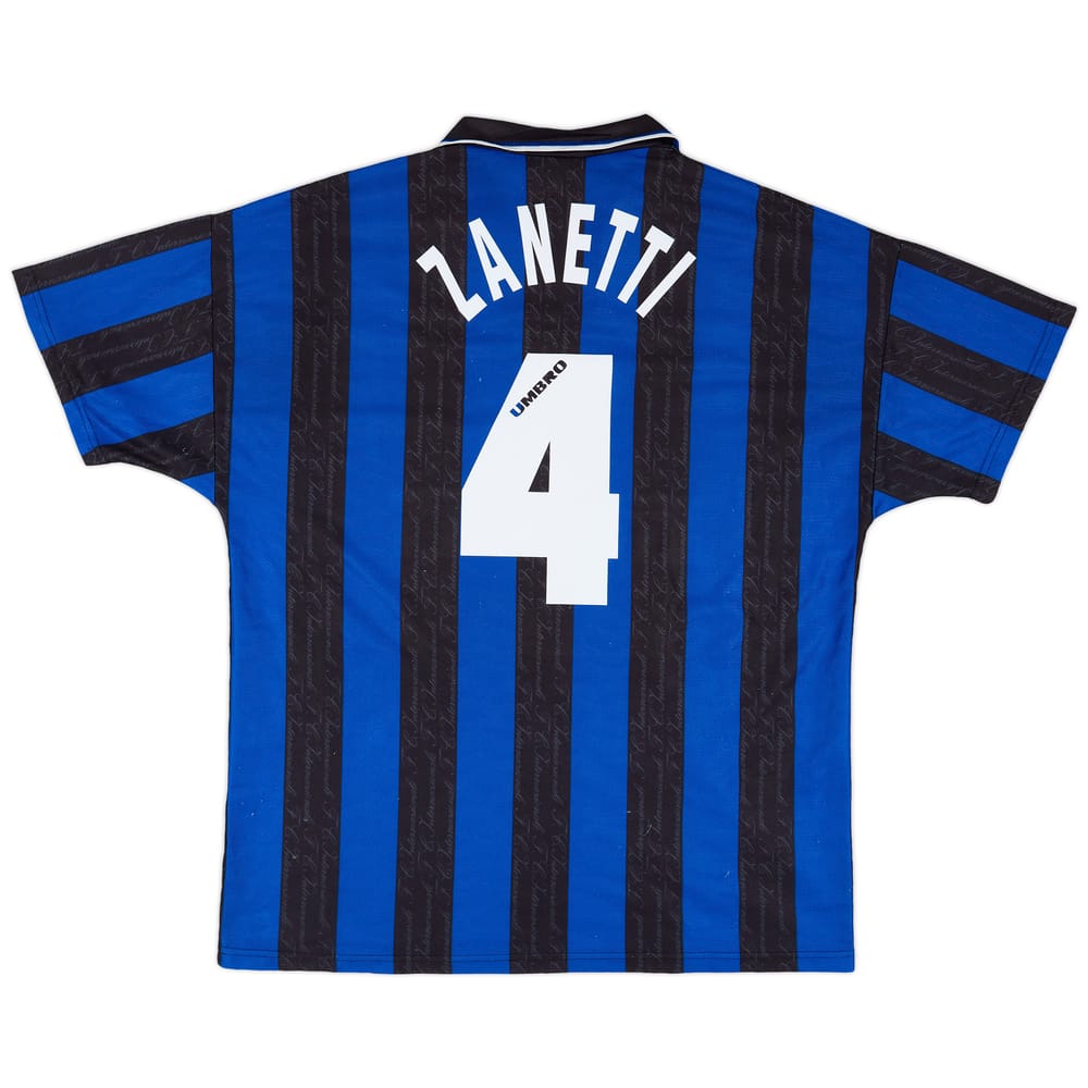 1996-97 Inter Milan Home Shirt Zanetti #4 - 8/10 - (XL)