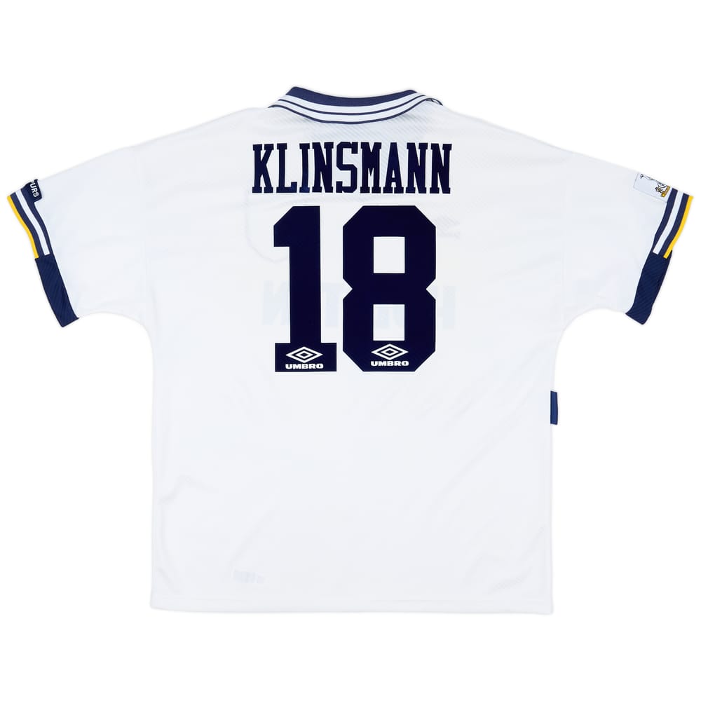 1993-95 Tottenham Home Shirt Klinsmann #18 - 9/10 - (XL)