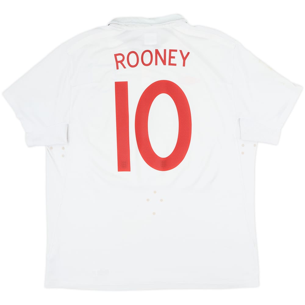 2009-10 England Home Shirt Rooney #10 - 8/10 - (XL)