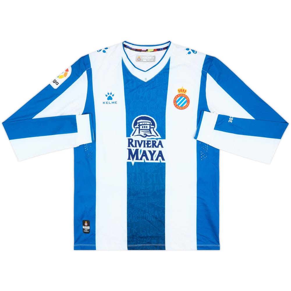 2019-20 Espanyol Home L/S Shirt - 6/10 - (L)