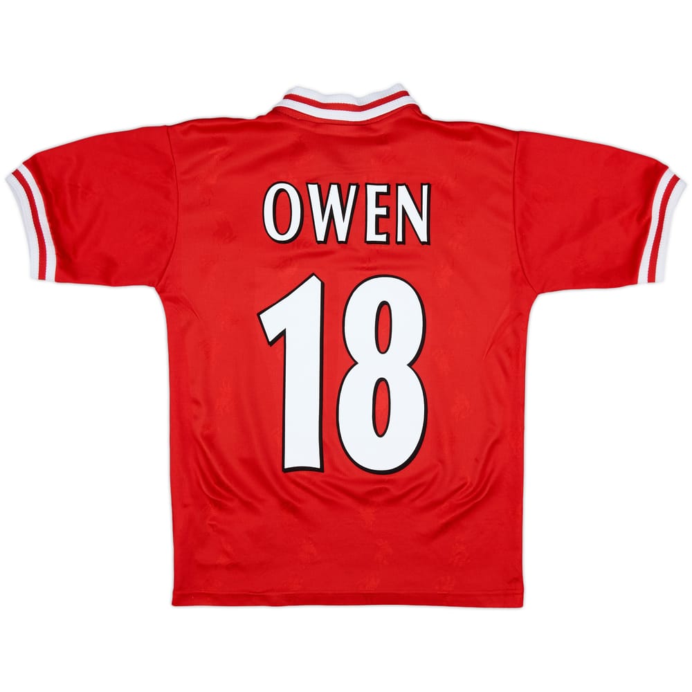 1996-98 Liverpool Home Shirt Owen #18 - 8/10 - (Y)