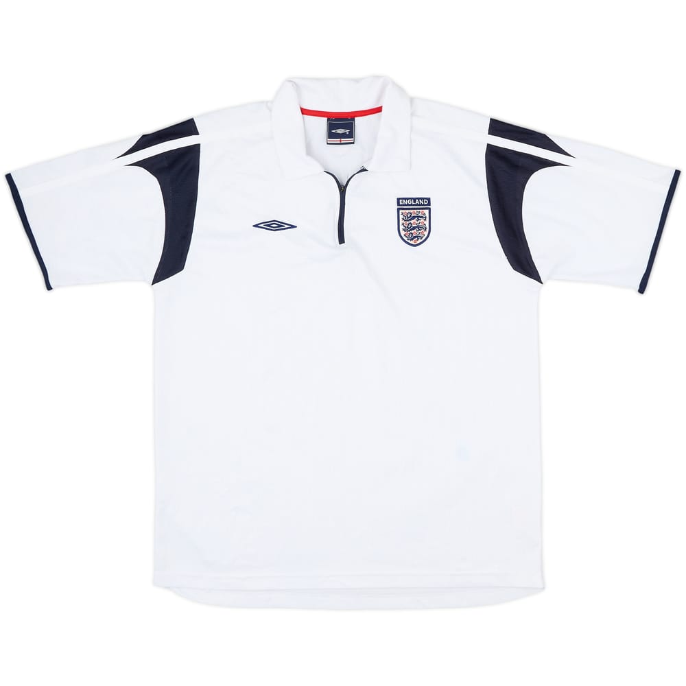 2004-06 England Umbro 1/4 Zip Polo Shirt - 6/10 - (L)