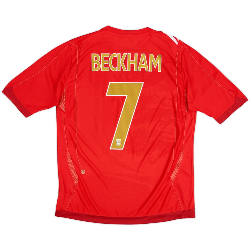 2006-08 England Away Shirt Beckham #7 - 5/10 - (L)