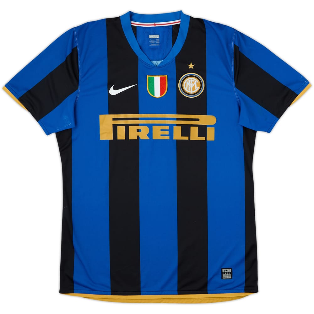 2008-09 Inter Milan Player Issue Home Shirt #14 - 5/10 - (L)