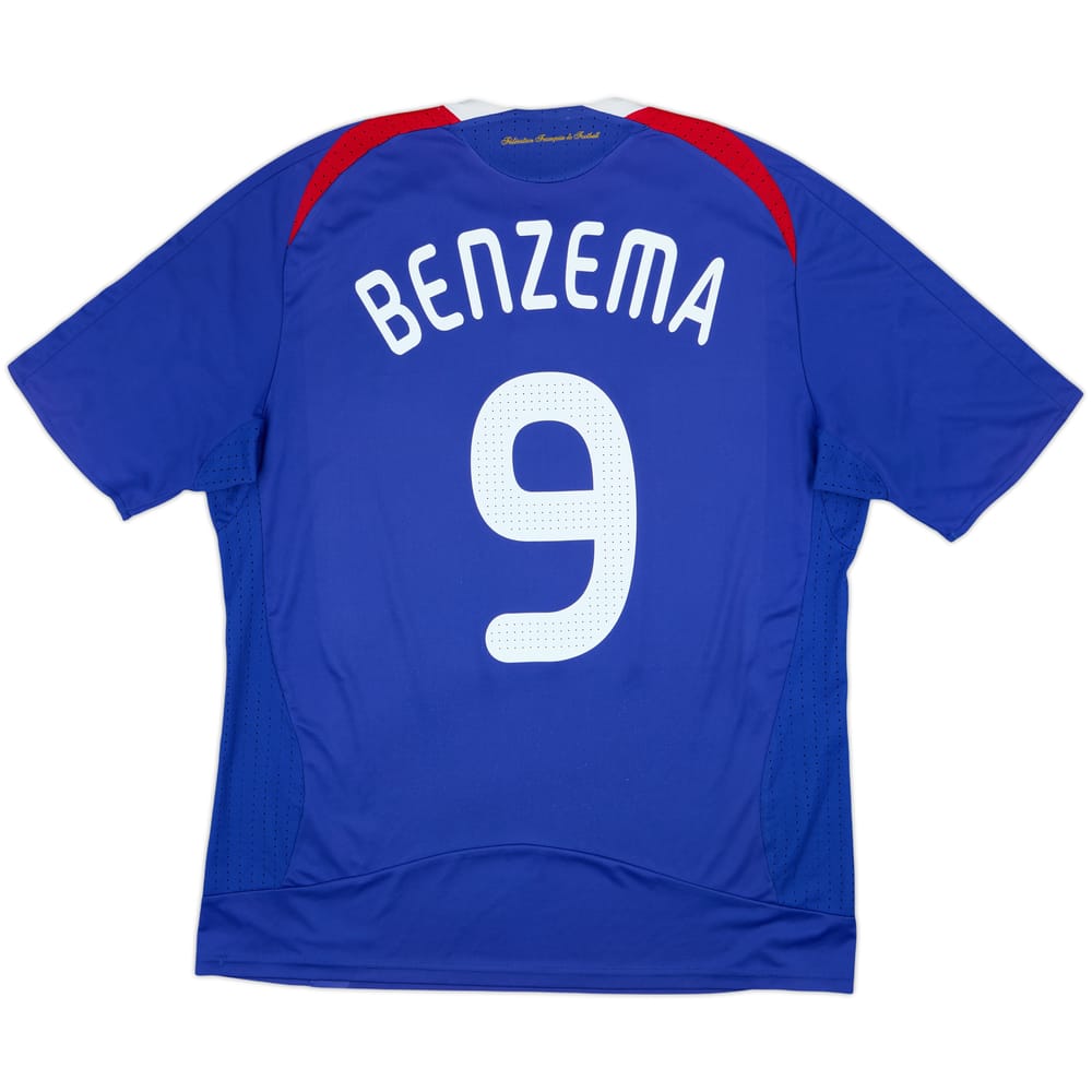 2007-08 France Home Shirt Benzema #9 - 7/10 - (L)