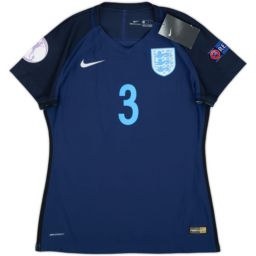 2017-18 England Women's Player Issue U-17 Championship Third Shirt #3 (Pattinson) (Women's S)
