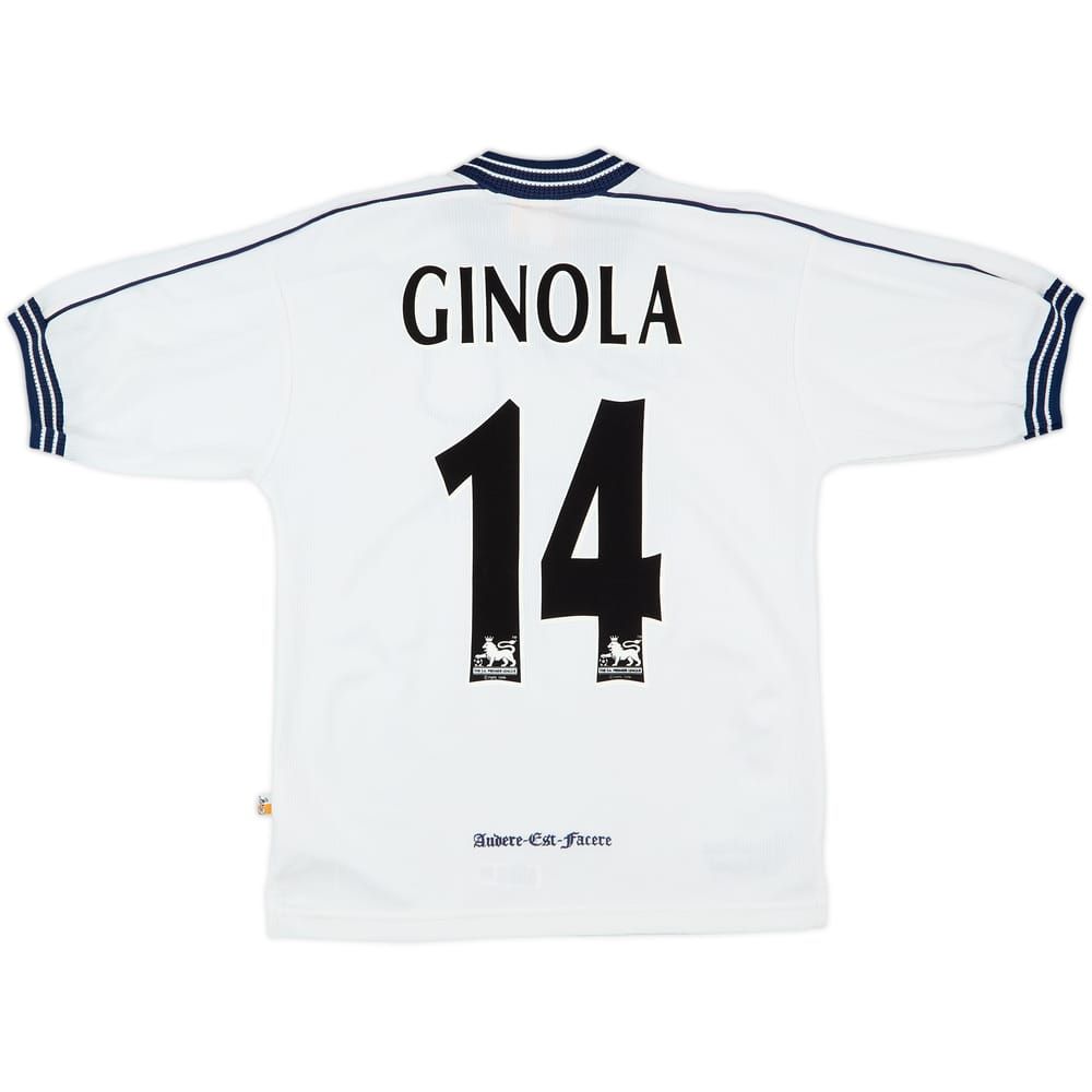 1997-99 Tottenham Home Shirt Ginola #14 - 7/10 - (15-16 Years)