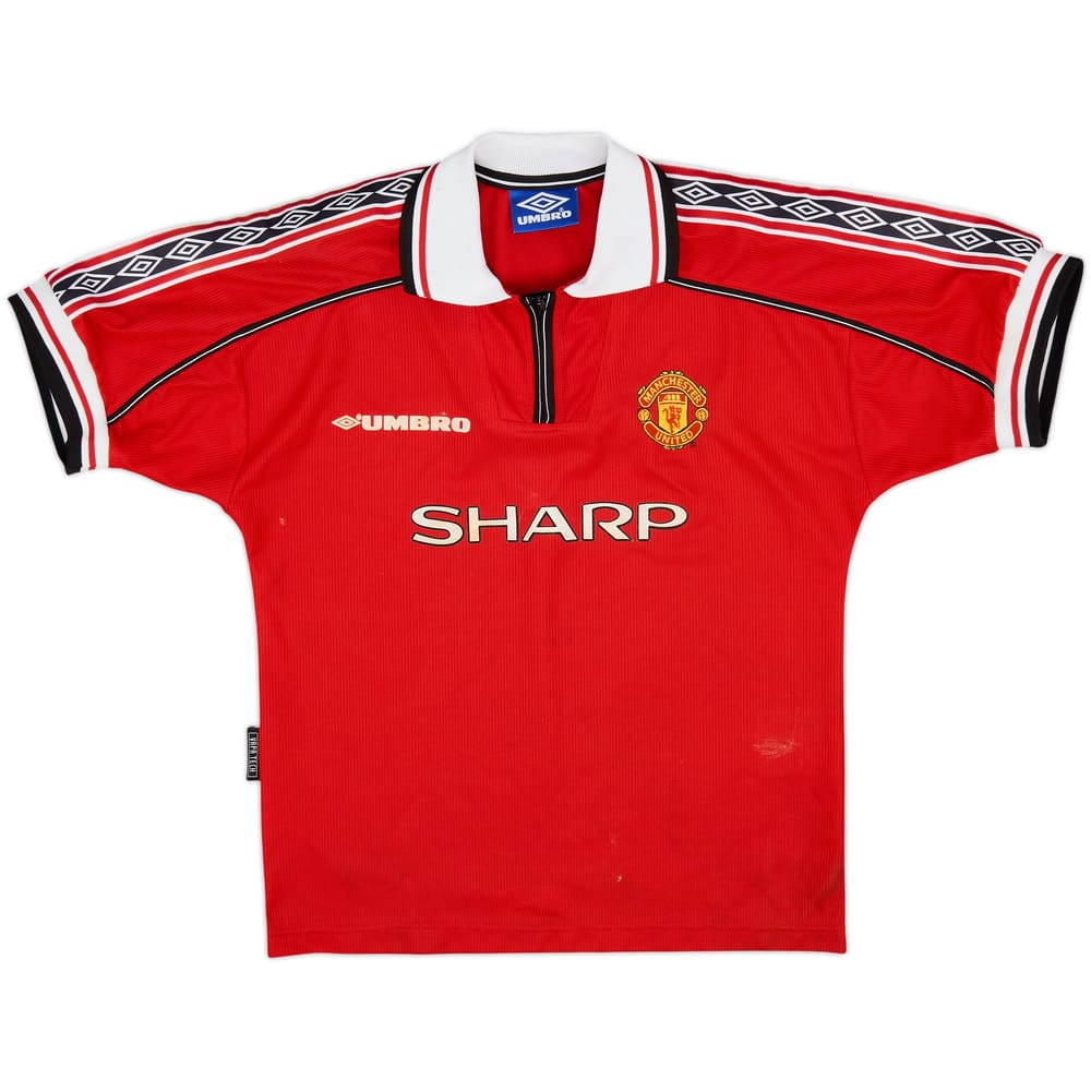 1998-00 Manchester United Home Shirt - 6/10 - (L.Boys)