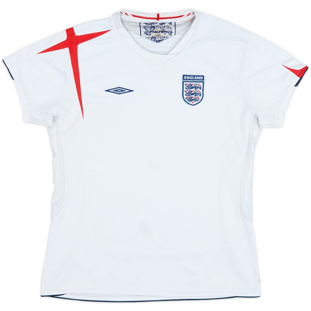 2005-07 England Home Shirt - 5/10 - (Women's M)