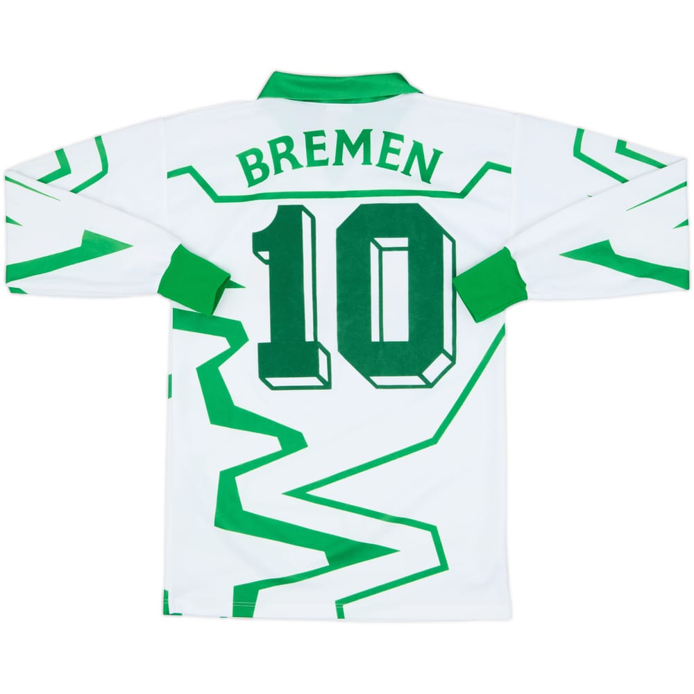 1993-94 Werder Bremen Home L/S Shirt #10 - 10/10 - (XS)