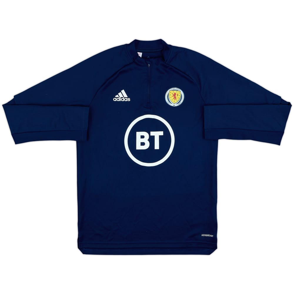 2020-21 Scotland Player Issue 1/4 Zip Training Top - 8/10 - (L.Boys)