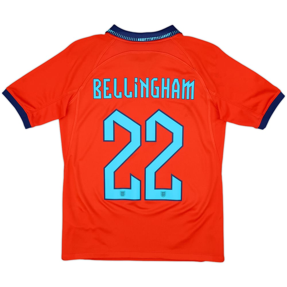 2022-23 England Away Shirt Bellingham #22 - 8/10 - (XL.Boys)