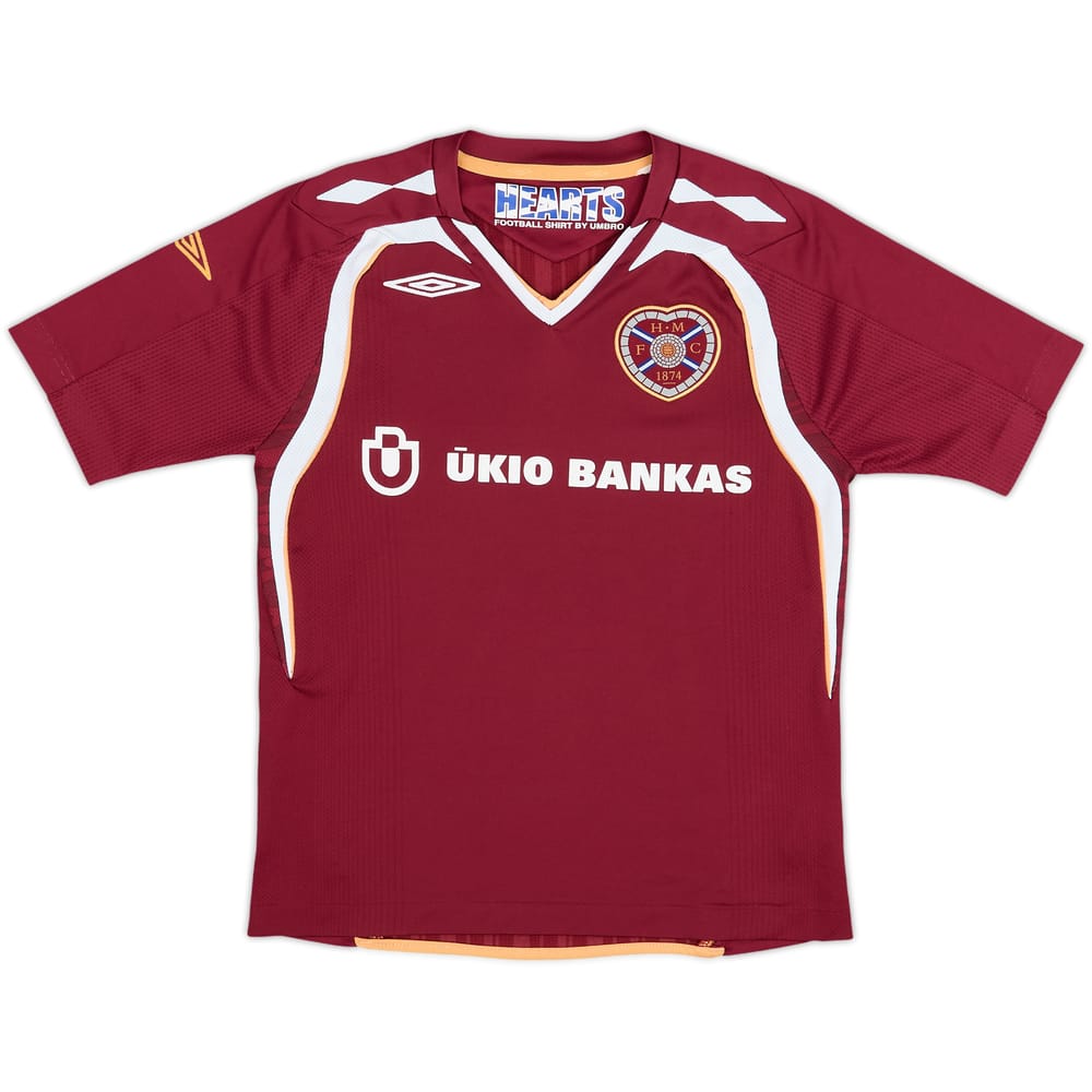 2007-08 Hearts Home Shirt - 7/10 - (S.Boys)