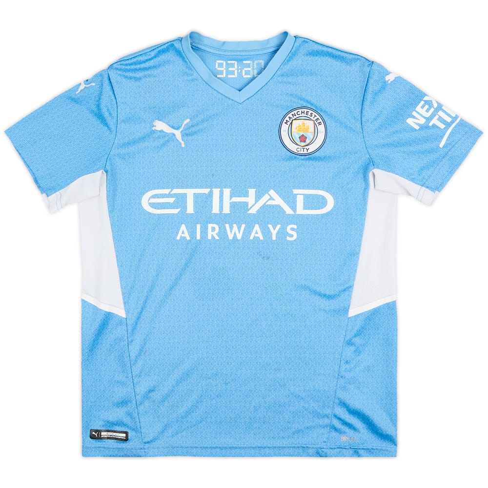 2021-22 Manchester City Home Shirt - 5/10 - (L.Boys)