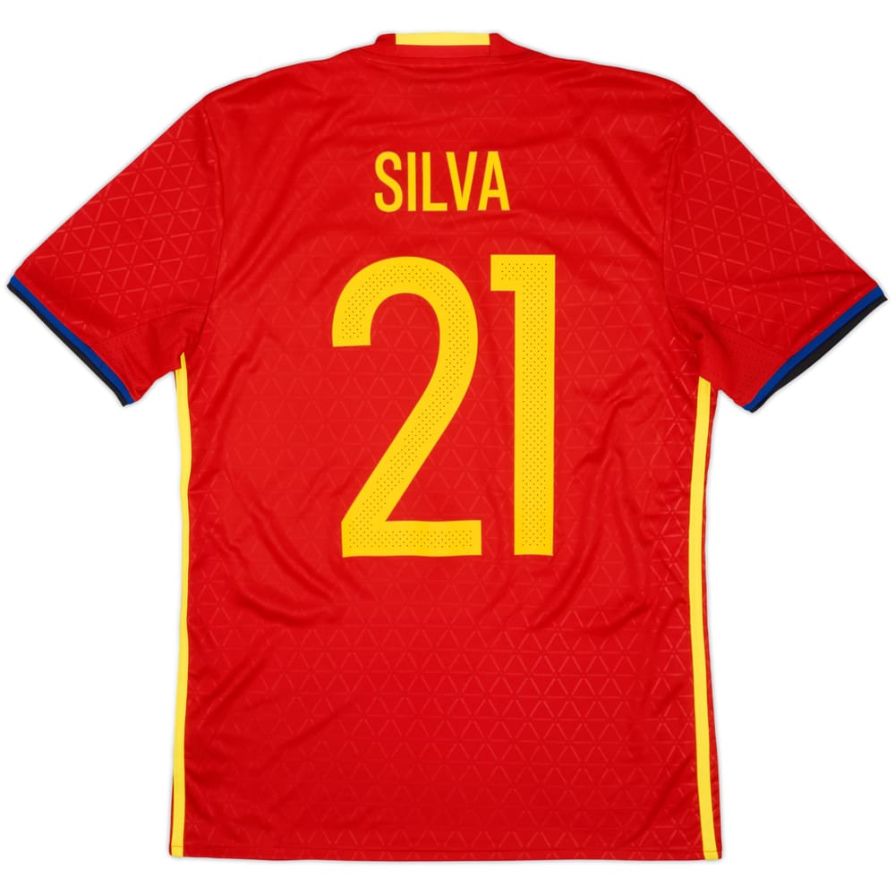 2016-17 Spain Home Shirt Silva #21 (S)