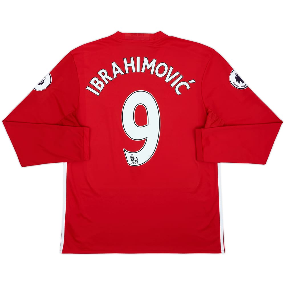Camiseta de local de manga larga del Manchester United 2016-17 Ibrahimovic #9 - 10/10 - (L)
