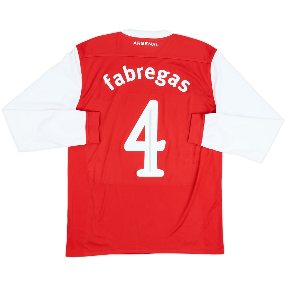 2010-11 Arsenal Home L/S Shirt Fabregas #4 - 8/10 - (M)