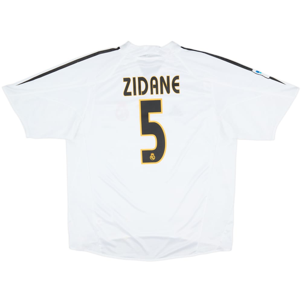 2004-05 Real Madrid Home Shirt Zidane #5 - 6/10 - (L)
