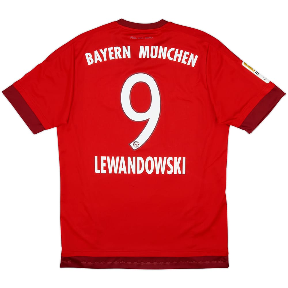 2015-16 Bayern Munich Home Shirt Lewandowski #9 - 8/10 - (M)