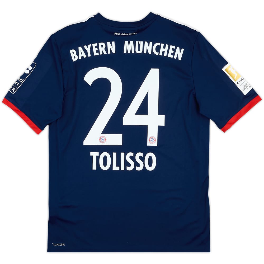 2017-18 Bayern Munich Away Shirt Tolisso #24 - 9/10 - (XL.Boys)