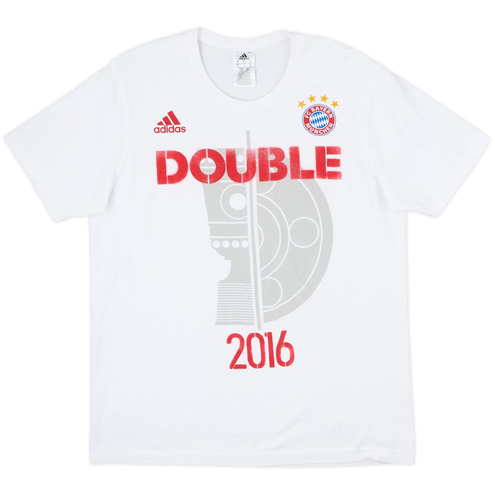 2015-16 Bayern Munich adidas 'Double 2016' Graphic Tee - 9/10 - (L)