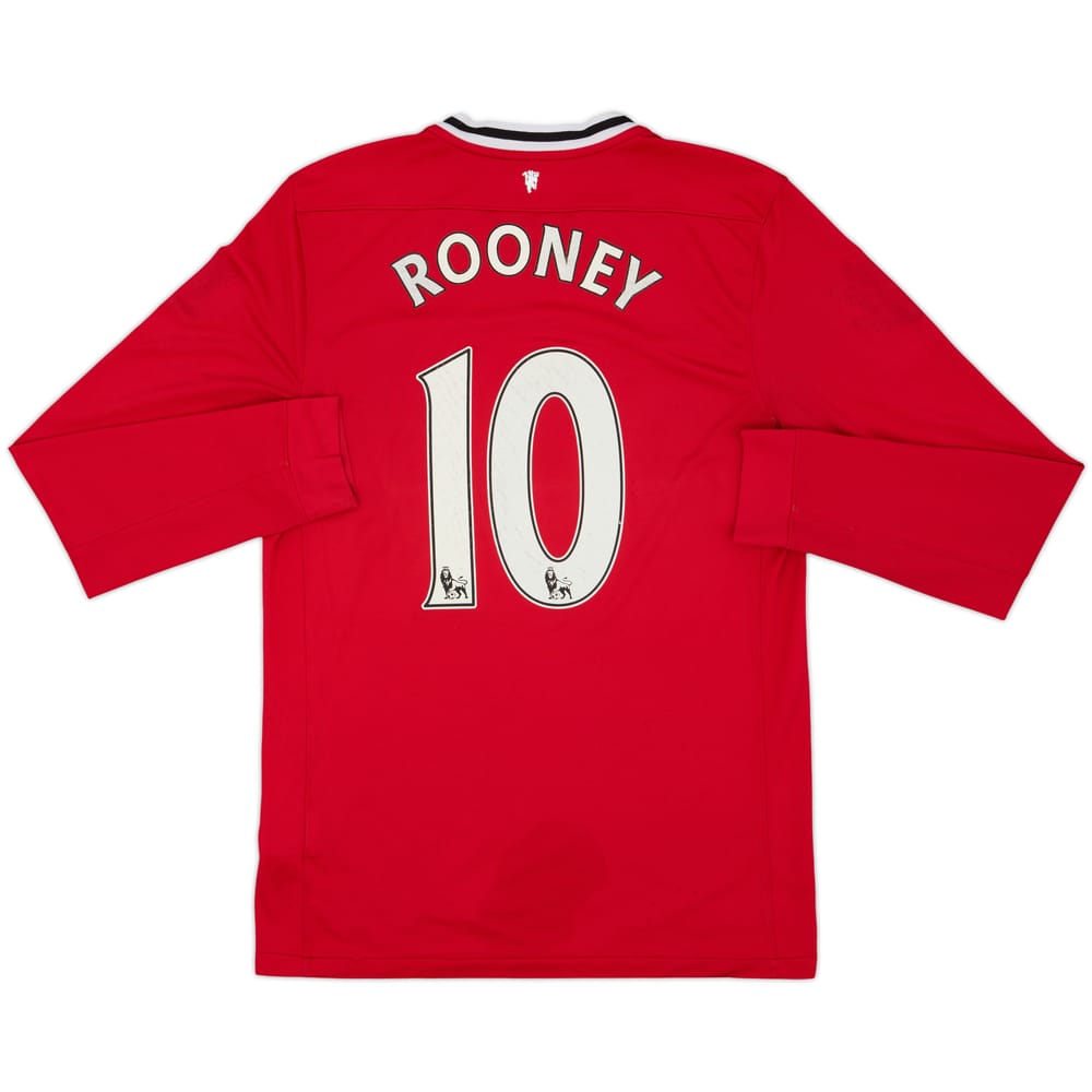 2011-12 Manchester United Home L/S Shirt Rooney #10 - 5/10 - (M)