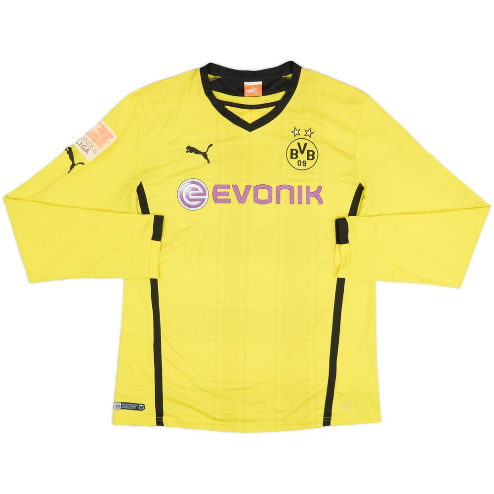 2013-14 Borussia Dortmund Home L/S Shirt - 4/10 - (XL)