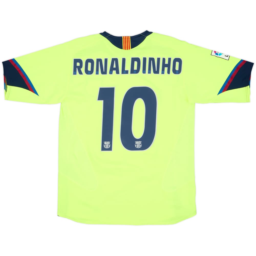 2005-06 Barcelona Away Shirt Ronaldinho #10 - 8/10 - (M)